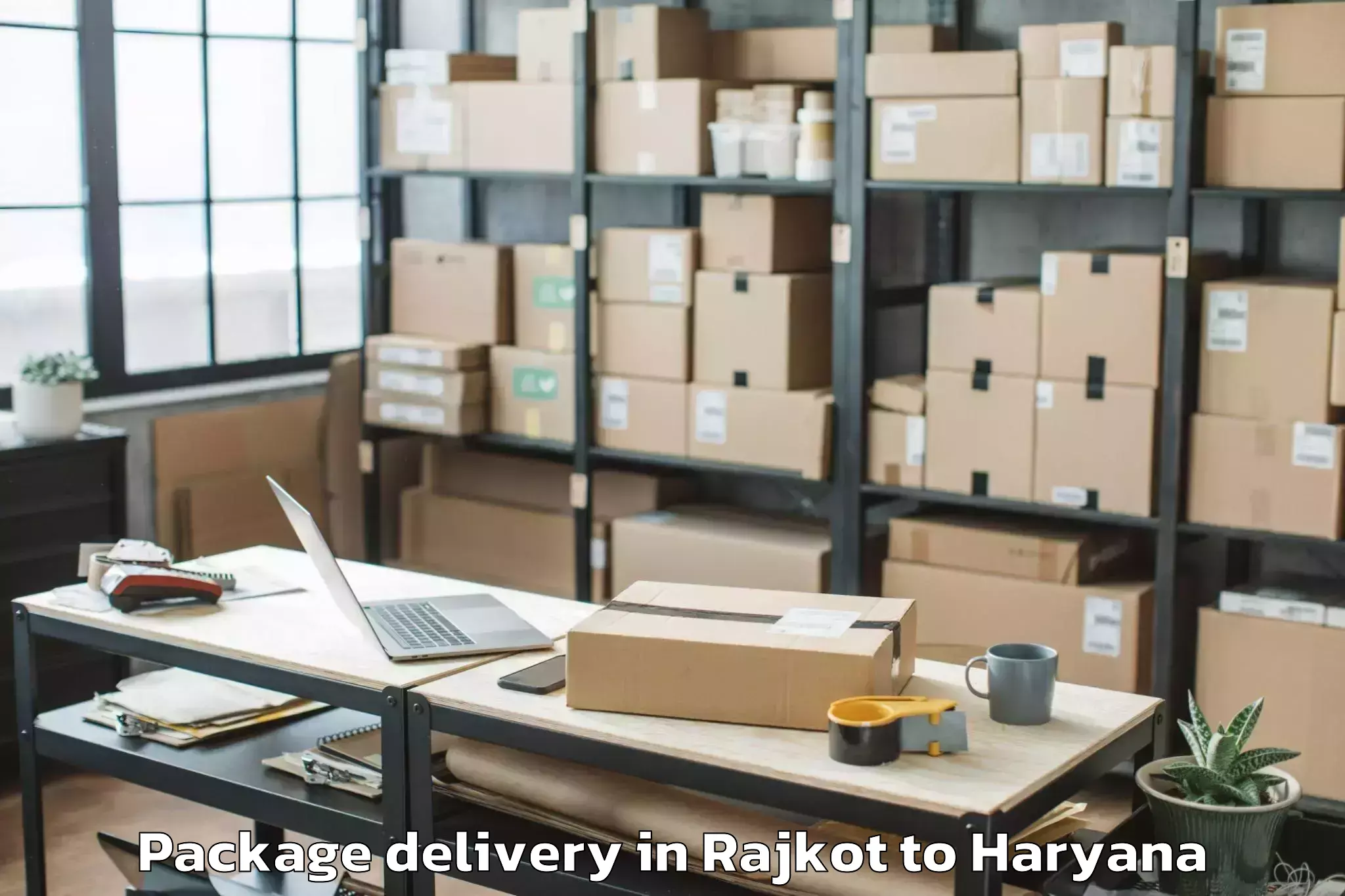 Leading Rajkot to Mahendragarh Package Delivery Provider